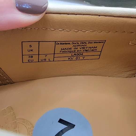 Dr. Martens | Adrian beige tan leather chunky tassel loafer shoes | WMS 7 - Picture 5 of 11